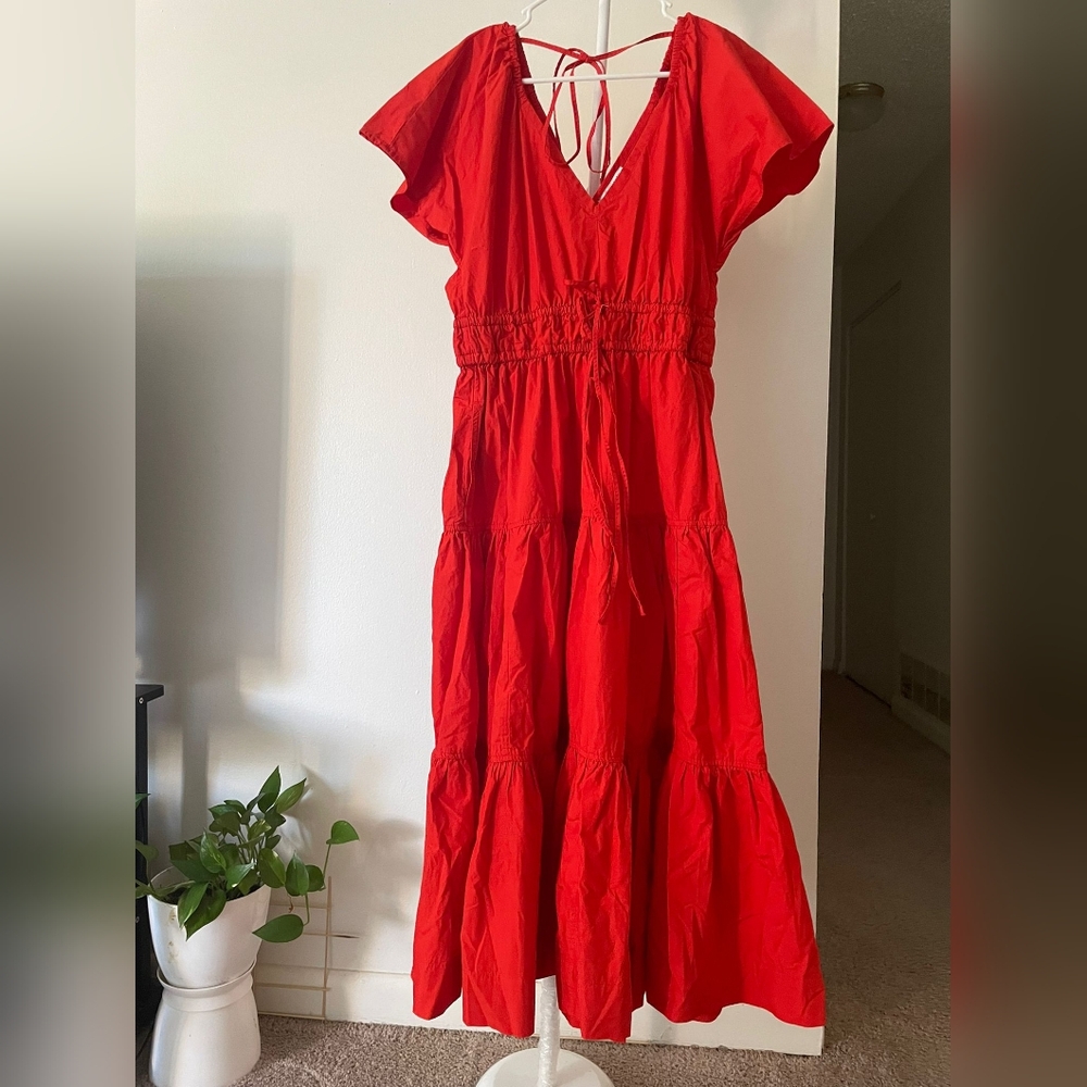 Free Assembly Dark Orange Maxi Dress